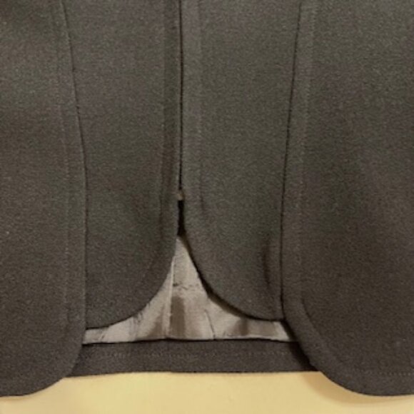 Christian Dior 100 % Pure Wool Velvet Black Gold CD Logo Zip Jacket and Skirt - Picture 5 of 11